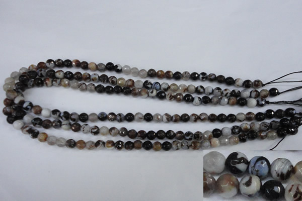 CAG4490 15.5 inches 6mm faceted round agate beads wholesale