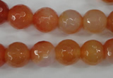CAG4551 15.5 inches 12mm faceted round agate beads wholesale