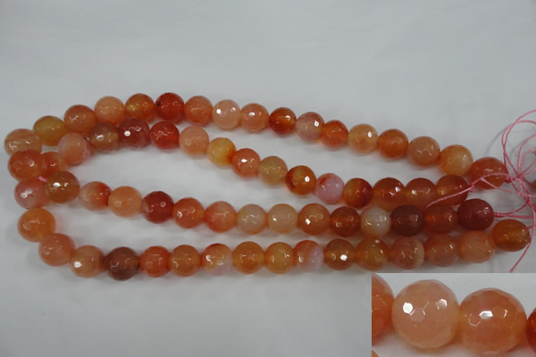 CAG4551 15.5 inches 12mm faceted round agate beads wholesale