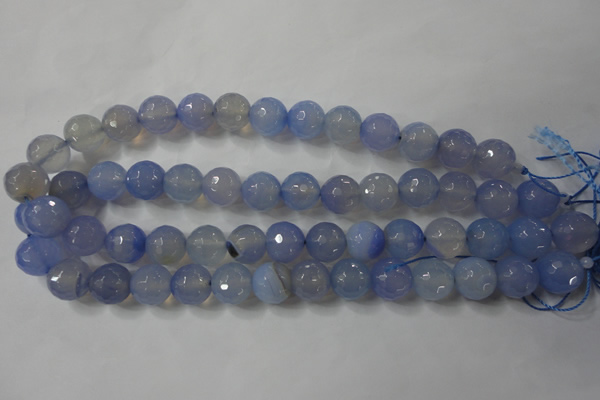 CAG4565 15.5 inches 14mm faceted round agate beads wholesale