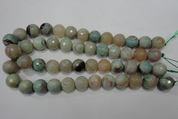 CAG4579 15.5 inches 16mm faceted round fire crackle agate beads