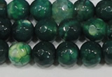 CAG4625 15.5 inches 6mm faceted round fire crackle agate beads