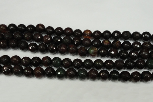 CAG4649 15.5 inches 8mm faceted round fire crackle agate beads