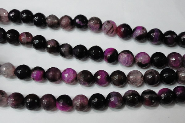 CAG4666 15.5 inches 10mm faceted round fire crackle agate beads