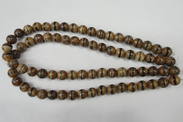 CAG4742 15 inches 10mm round tibetan agate beads wholesale