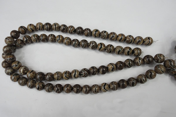 CAG4752 15 inches 10mm round tibetan agate beads wholesale