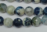 CAG4807 15 inches 10mm faceted round fire crackle agate beads