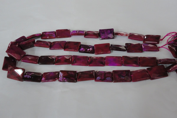 CAG4880 15 inches 13*18mm faceted rectangle fire crackle agate beads