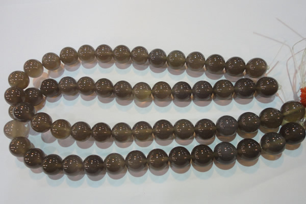 CAG5244 15.5 inches 14mm round Brazilian grey agate beads wholesale