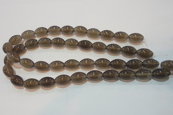 CAG5257 15.5 inches 12*18mm rice Brazilian grey agate beads