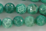 CAG5310 15.5 inches 6mm faceted round peafowl agate gemstone beads