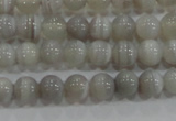 CAG5320 15.5 inches 4mm round grey line agate beads wholesale