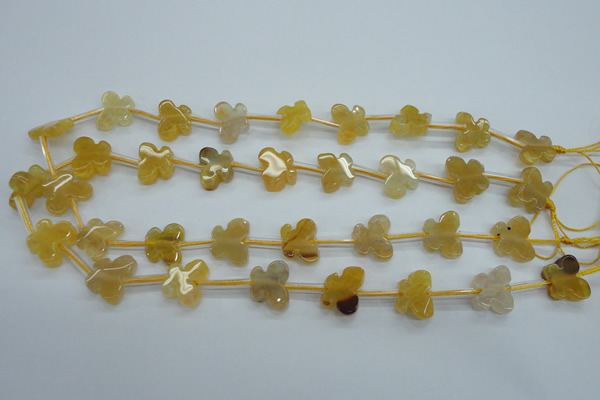 CAG5372 15.5 inches 13*15mm carved butterfly dragon veins agate beads