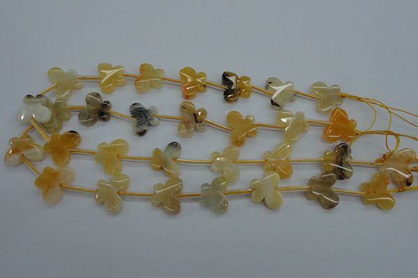 CAG5376 15.5 inches 16*20mm carved butterfly dragon veins agate beads