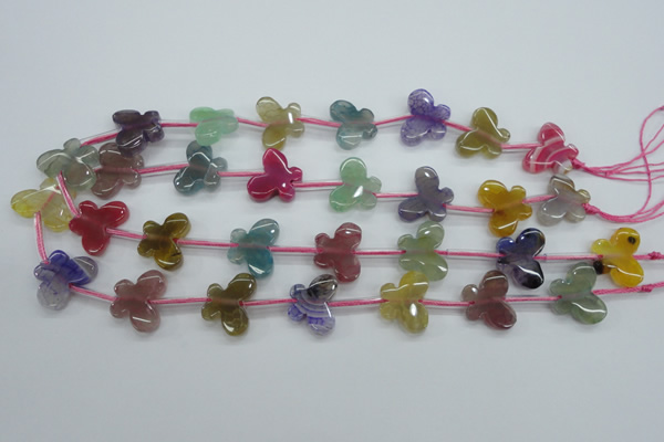 CAG5382 15.5 inches 16*20mm carved butterfly dragon veins agate beads