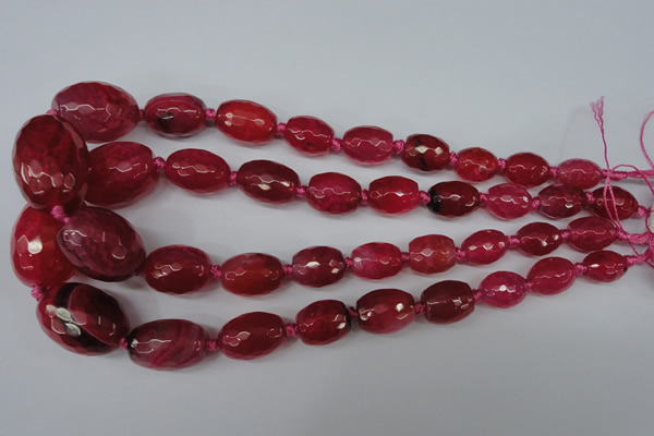 CAG5404 10*14mm – 20*30mm faceted drum dragon veins agate beads