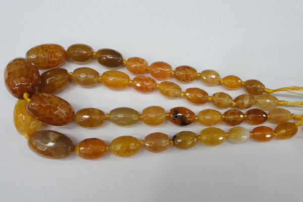 CAG5406 10*14mm – 20*30mm faceted drum dragon veins agate beads