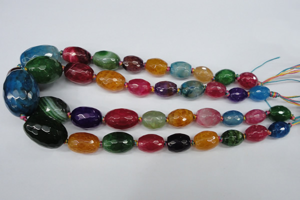 CAG5409 10*14mm – 20*30mm faceted drum dragon veins agate beads