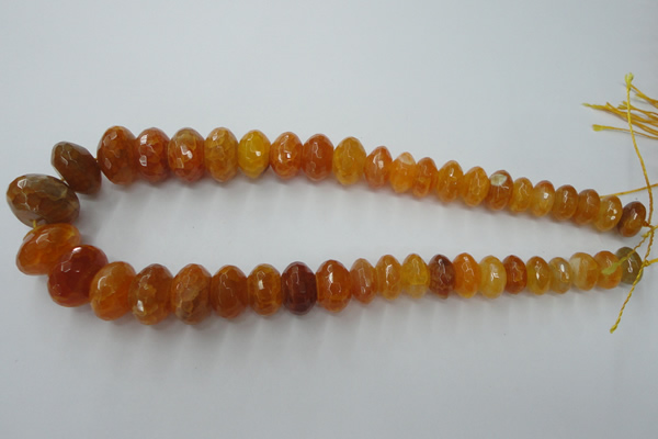 CAG5412 8*12mm – 13*22mm faceted rondelle dragon veins agate beads