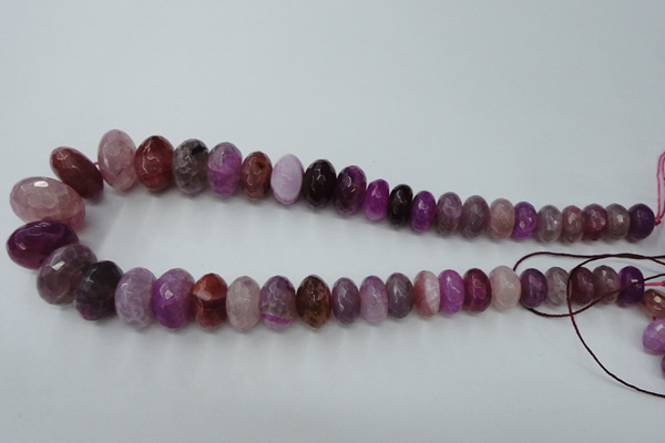 CAG5413 8*12mm – 13*22mm faceted rondelle dragon veins agate beads