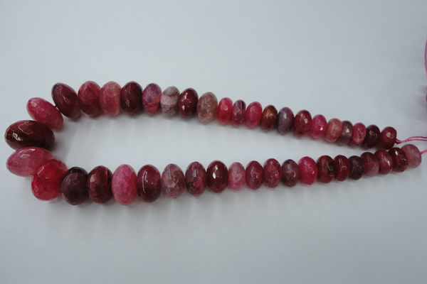 CAG5415 8*12mm – 13*22mm faceted rondelle dragon veins agate beads