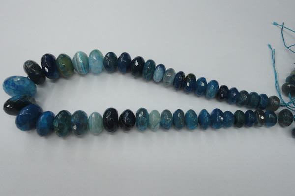 CAG5416 8*12mm – 13*22mm faceted rondelle dragon veins agate beads