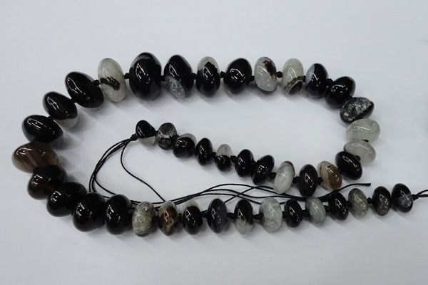 CAG5430 7*11mm – 15*22mm rondelle agate druzy geode agate beads