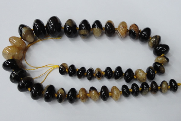 CAG5433 7*11mm – 15*22mm rondelle agate druzy geode agate beads