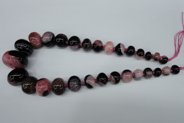 CAG5438 7*11mm – 20*30mm rondelle agate druzy geode agate beads