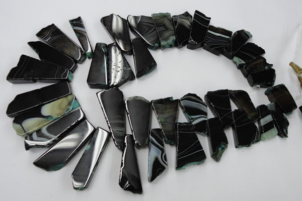 CAG5465 15.5 inches 16*26mm - 20*66mm freeform agate gemstone beads