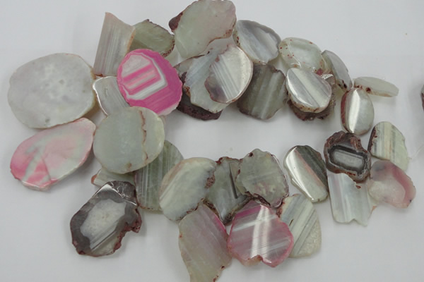 CAG5471 15.5 inches 16*22mm - 40*45mm freeform agate gemstone beads