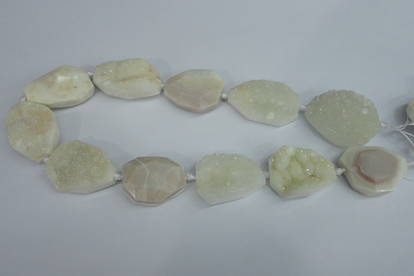 CAG5480 15.5 inches 22*30mm - 30*40mm freeform agate gemstone beads