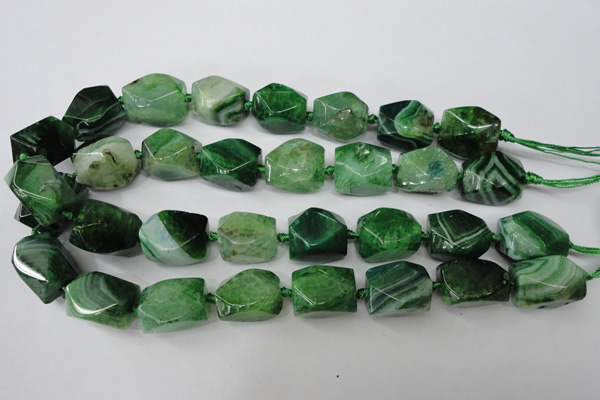CAG5512 15.5 inches 16*17*22mm faceted nuggets agate beads
