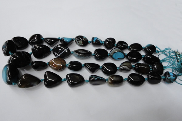 CAG5529 15.5 inches 14*18mm - 22*32mm nuggets agate gemstone beads