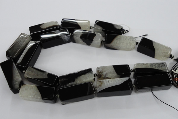 CAG5540 15.5 inches 15*15*40mm cuboid agate druzy geode beads