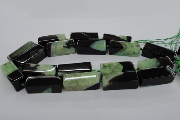 CAG5544 15.5 inches 15*15*40mm cuboid agate druzy geode beads