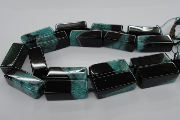 CAG5545 15.5 inches 15*15*40mm cuboid agate druzy geode beads