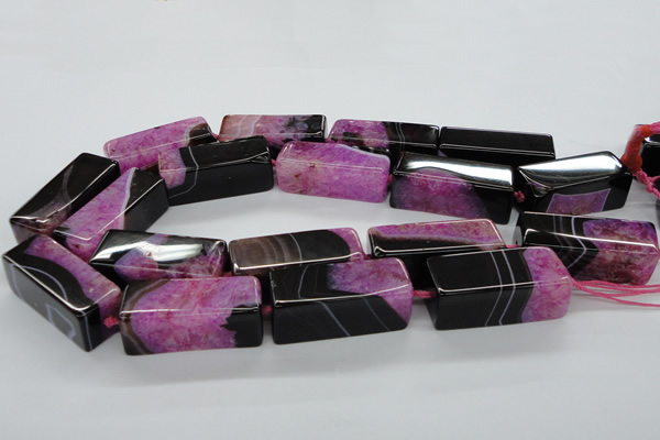 CAG5550 15.5 inches 15*15*40mm cuboid agate druzy geode beads