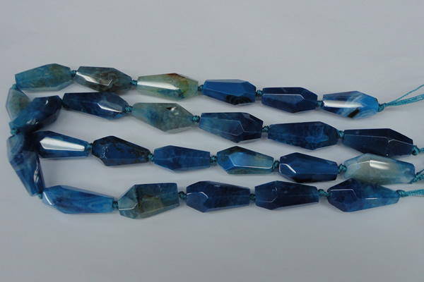 CAG5571 15 inches 15*20mm - 15*32mm faceted nuggets agate beads