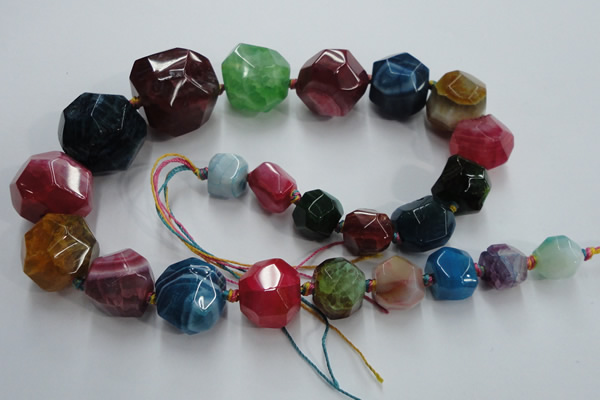 CAG5590 15 inches 10*12mm - 25*27mm faceted nuggets agate beads