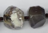 CAG5608 15 inches 20*22mm - 25*30mm faceted nuggets agate gemstone beads