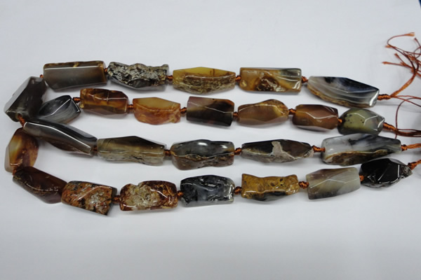 CAG5637 15 inches 13*20mm - 15*35mm faceted nuggets agate beads