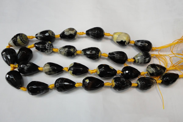 CAG5738 15 inches 15*20mm faceted teardrop fire crackle agate beads