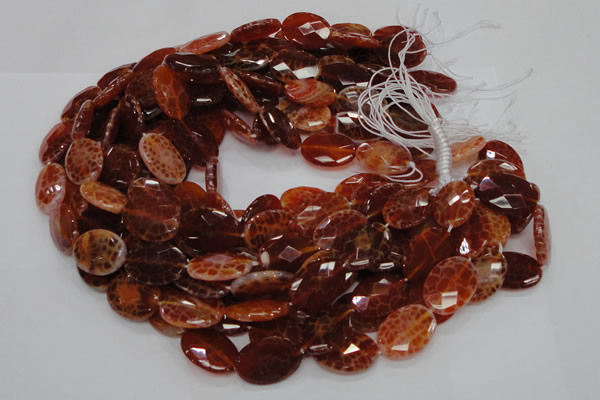 CAG577 15.5 inches 22*30mm faceted oval natural fire agate beads