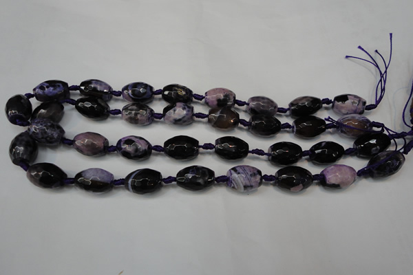 CAG5782 15 inches 12*16mm faceted rice fire crackle agate beads