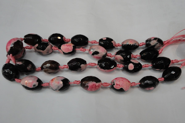 CAG5798 15 inches 15*20mm faceted rice fire crackle agate beads