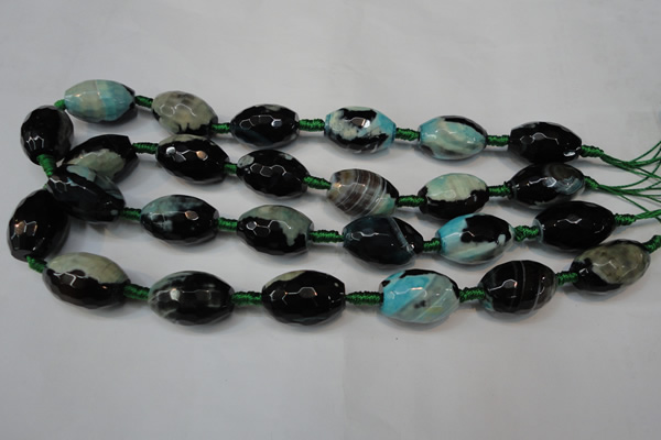 CAG5801 15 inches 15*20mm faceted rice fire crackle agate beads