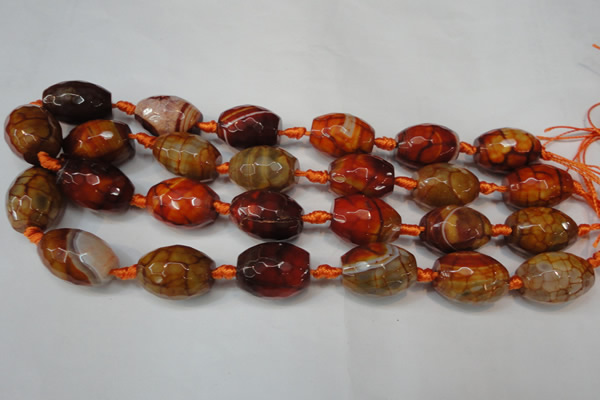 CAG5802 15 inches 15*20mm faceted rice fire crackle agate beads