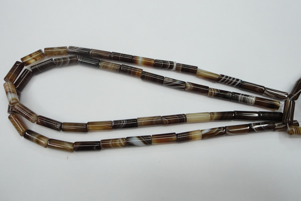 CAG5918 15 inches 6*16mm tube Madagascar agate gemstone beads