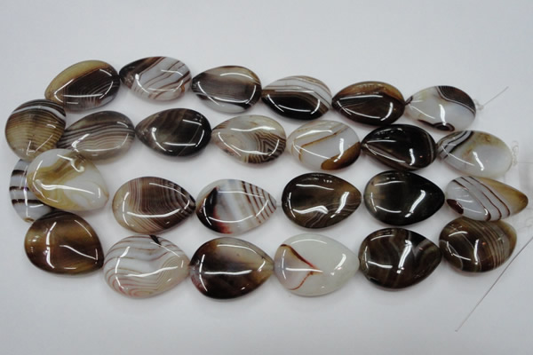 CAG5924 15 inches 22*30mm flat teardrop Madagascar agate gemstone beads